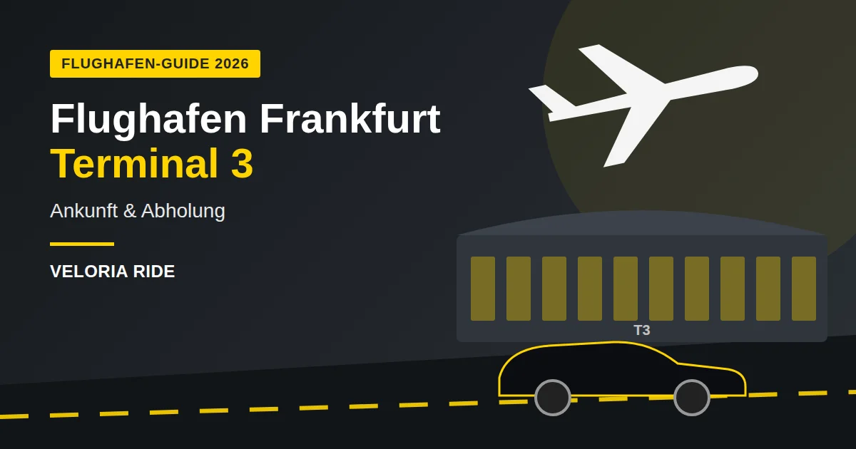 Flughafen Frankfurt Terminal 3 Ankunft und Abholung mit Veloria Ride
