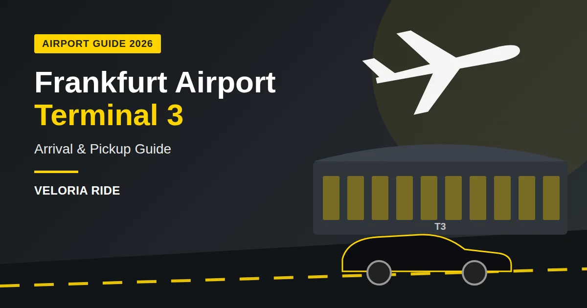 Frankfurt Airport Terminal 3 arrival and pickup guide by Veloria Ride