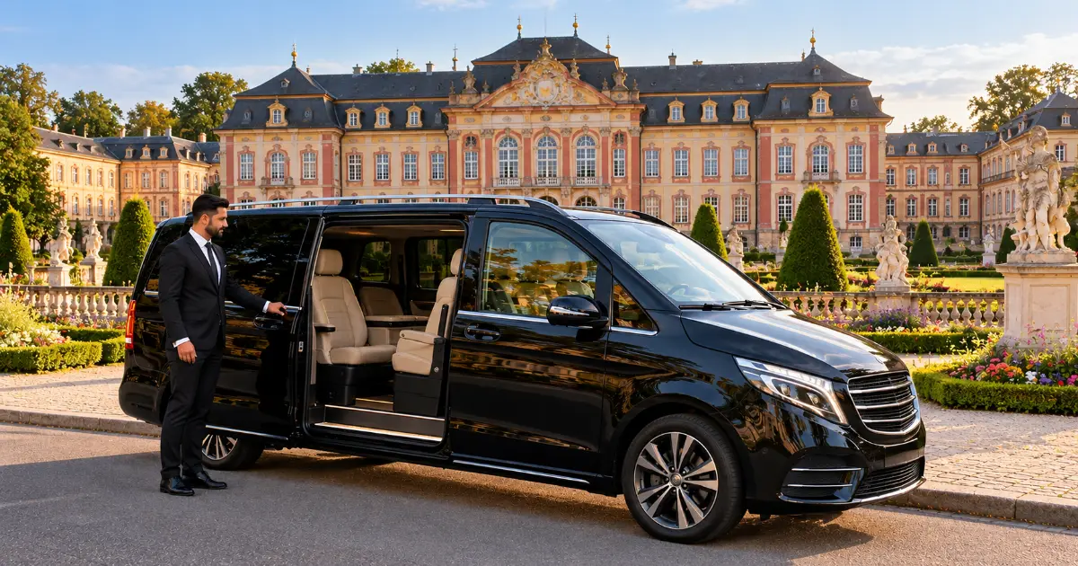 Frankfurt Airport to Bruchsal Bruchsal Baroque palace in morning light – private transfer from Frankfurt Airport